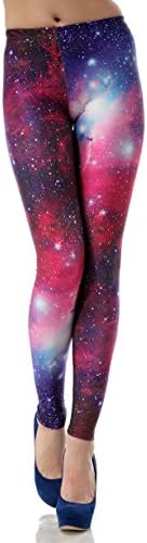 Seeknice Women's Printed Leggings Pants (Free, DK036)