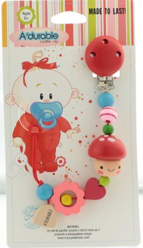 Wooden Girl Pacifier Clip