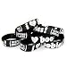Keep-A-Breast 1 Inch I Love Boobies Bracelet Black/White