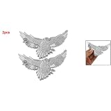 Amico 2Pcs Glossy Silver Tone Eagle Adhesive Emblem 3D Sticker Car Badge by Unknown&node=15684181