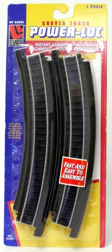 Life-Like TrainsPower-Loc HO Scale Track - 18 Radius Curved, Steel