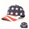 American Flag All Over Adjustable Baseball Hat (Snap Closure)
