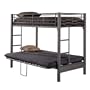 Powell Twin Futon Bunk Bed Matte Black Textured