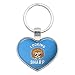 Looking Sharp Porcupine Funny Humor Heart Love Metal Keychain Key Chain Ring