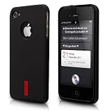 vau SoftGrip Black - Premium Silikon-Tasche, Case für Apple iPhone 4S & iPhone 4