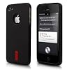 vau SoftGrip Black - Premium Silikon-Tasche, Case f�r Apple iPhone 4S & iPhone 4