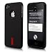 vau SoftGrip Black - Premium Silikon-Tasche, Case f�r Apple iPhone 4S & iPhone 4