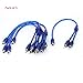 GLE2016 1 Female to 2 Male RCA Y-Shape Splitter Cable Adapter for Car Audio Vedio Speaker Pack of 5 (1 Female to 2 Male)