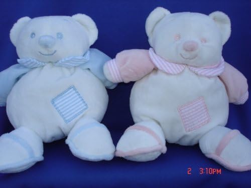 Ultra Soft My First Baby Teddy Bear Toy Rattle Stuffed Animal, 7 Inches Tall, 2 Pcs Set
