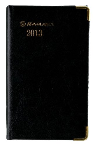 AT-A-GLANCE Fine Diary Weekly/Monthly Diary, Black, 2013 (70-1111-05)