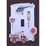 Transportation Boys Firetruck Single Switch Cover
