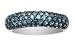 10k White Gold and Black Rhodium Blue Diamond Ring