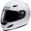 HJC Solid Youth Boys CS-Y Street Bike Motorcycle Helmet w/ Free B&F Heart Sticker Bundle - White