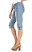 Angels Jeans Women's Denim Cuffed Capri