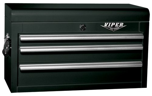 Viper Tool Storage V2603BLC 26-Inch 3-Drawer 18G Steel Tool Chest, Black On Sale