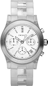 DKNY #NY8162 Women's Clear Acrylic Chronograph Watch