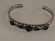 Black Onyx Sterling Silver Cuff Bracelet - BR-0012