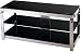 3-Tier TV Stand - Chrome/ Black