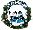 Carolina Panthers 20" Team Snowman Wreath - Football Sports Merchandise