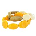 Schmuck-art Armband Colleen yellow/white/brown 8cm 23625