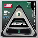 Michigan State Spartans Billiard Accessories Kit - includes Triangle Rack, Cue Ball and Brush