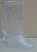 Collectible Plastic Drinking Glass Cowboy Boot Shape with plastic spurs and Blue PSC letters printed on front - 20 oz - 7 1/2 inches tall x 3 inches in diameter