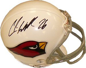 Chris Wells Signed Arizona Cardinals Replica Mini Helmet