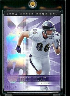 2004 Upper Deck SPX Todd Heap Baltimore Ravens Football Card #8 - Mint Condition - In Protective Display Case !!