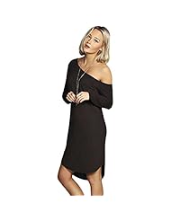 Long Sleeves Off the Shoulder One Shoulder Cotton Club Dress/Mini Dress 