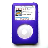 Apple iPod Classic (6th Generation) Soft Rubber Silicone Cover Protector Skin Case Purple