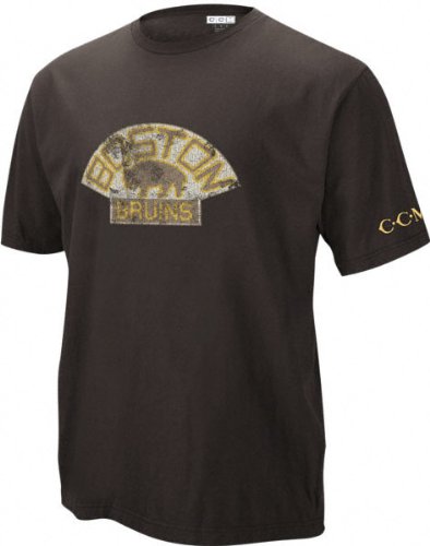 Buy Boston Bruins -Brown- Vintage Logo Soda Rubber Shirt