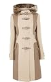 Faux Fur Trim Duffle Coat