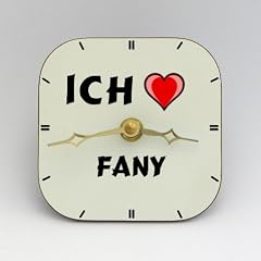 Tischuhr mit Aufschrift Ich liebe Fany