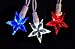 Set of 30 LED Red, White & Blue 4th of July Patriotic Star Lights - White Wire