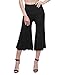 TWINTH Womens High Waisted Knit Spandex Culottes Pant