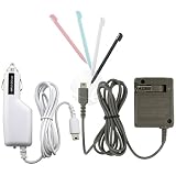 2 Charger + 4 Stylus Set Gift Pack for Nintendo DS Lite