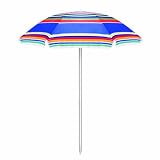 Picnic Time Outdoor Umbrella, Multi-Color Stripe
