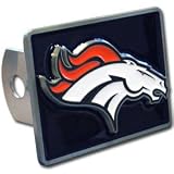 Denver Broncos Large Zinc Trailer Hitch Cover - NFL Football Fan Shop Sports Team Merchandise