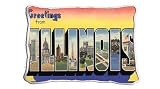 Greetings from Illinois Pillow - 11 x 18 Pillow