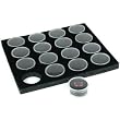 16 Black Foam Gem Jars Gemstone Storage Display Tray Insert