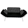 Mali Flex Futon - Black/ White Polka Dot [White Frame]