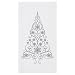 Hoffmaster 856453 812-FD404 Linen-Like Guest Towel, 1/6 Fold, 17" Length x 12" Width, Silver Tree (4 Packs of 125)