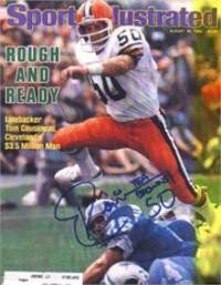 Tom Cousineau Autographed/Hand Signed Sports Illustrated Magazine (Cleveland Browns)