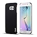 J&D Case Compatible for Galaxy S6 Edge Case, [Ultra Slim] [Lightweight] Premium Matte Protective Hard Case for Samsung Galaxy S6 Edge Case - Black