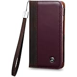 iPhone 6 case, ACEABOVE iPhone 6 4.7" Wallet Case [Purple] - Premium Genuine Leather Wallet Cover with [Card Slots] and [Strap] for Apple iPhone 6 4.7 Inch Late 2014 Model (Purple)
