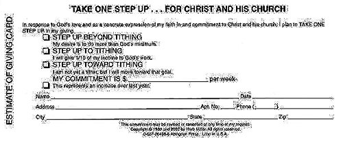 New Consecration Sunday Estimate of Giving Card (Pkg of 100)