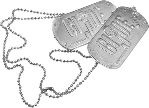 Military GI Joe Dog Tags Costume Prop