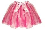 Hot Pink & White Polka Dot Tutu Skirt (one size, ages 2-8 year, size 2T-10/12) - dress-up fairy girls toddler youth princess party ballet costume dress up apparel tutus