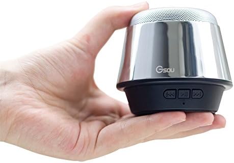 Gsou U180 Curve Bluetooth Speaker Ultra Portable Wireless Full 360 Degree Sound Built in Speakerphone for iPhone iPad and smart phones (Silver)