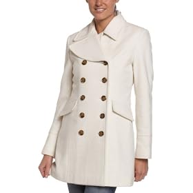 Tommy Hilfiger Women's Double Breasted Wool Pea